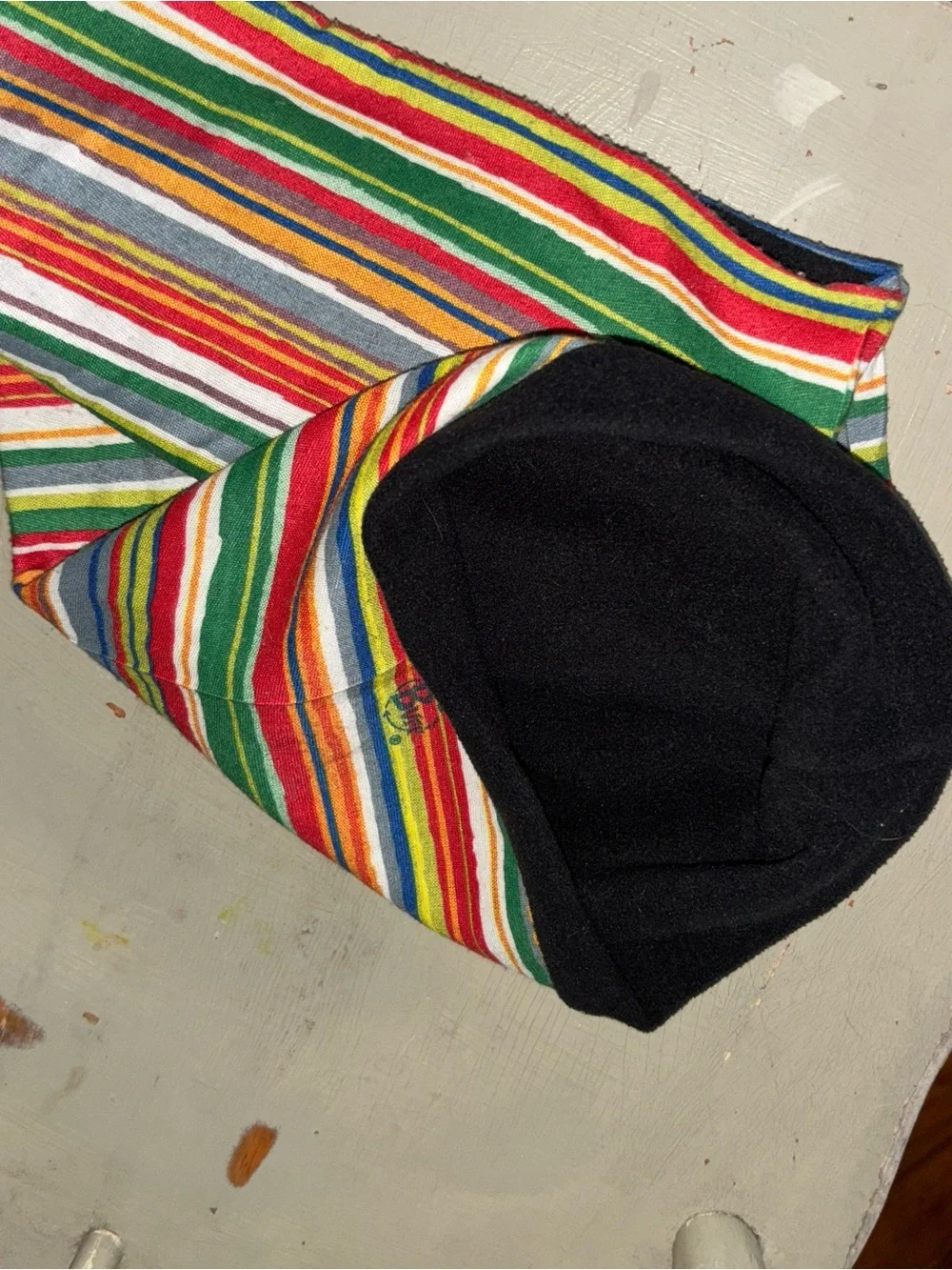 Buff Multicolor Striped Neck Gaiter - Red Green Yellow Blue Orange